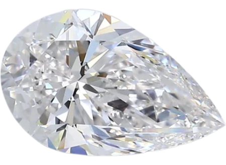 2.01 Carat F VVS1 Pear Natural Diamond For Sale