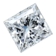 4.02 Carat D SI1 Princess Natural Diamond For Discount