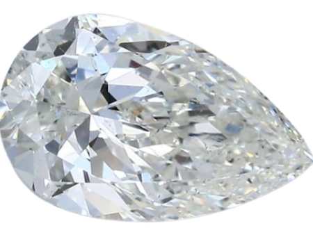 2.01 Carat I SI2 Pear Natural Diamond For Sale