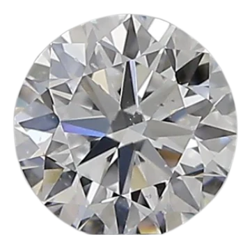 0.3 Carat D SI2 Round Natural Diamond For Sale