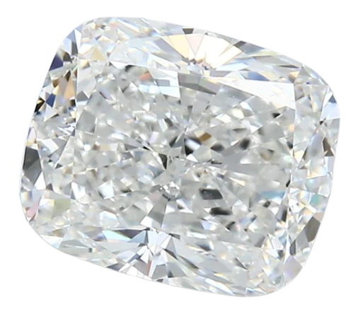 3.56 Carat G VVS2 Elongated Cushion Natural Diamond For Sale