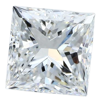 7.02 Carat E VVS2 Princess Natural Diamond Hot on Sale