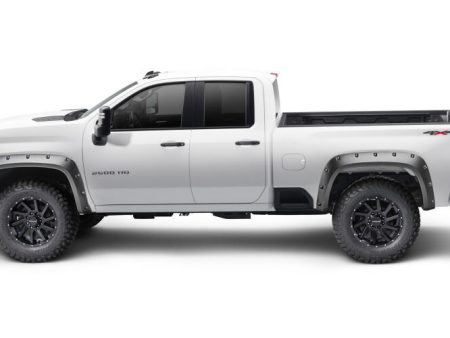 Bushwacker Fender Flares Chevy Silverado 2500 HD 3500 HD (20-23) [Pocket Style - Front Rear] 40982-02 on Sale