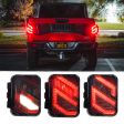 Xprite LED Tail Light Assembly Savage Series Jeep Gladiator JT (2020-2022) Black Smoke Cheap