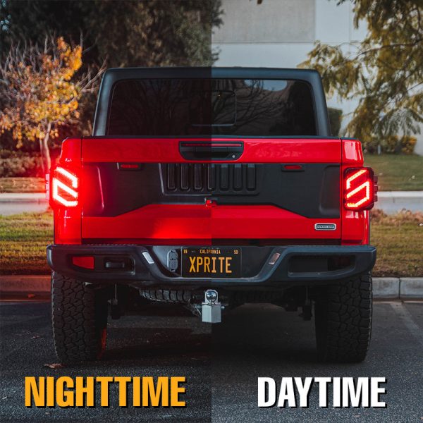 Xprite LED Tail Light Assembly Savage Series Jeep Gladiator JT (2020-2022) Black Smoke Cheap