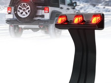 Xprite 3rd Brake Light LED Replacement Jeep Wrangler JK JKU (2007-2018) JL (2018-2022) Smoke Lens on Sale