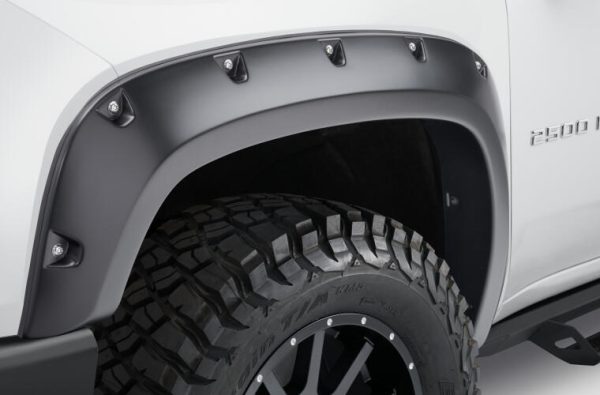 Bushwacker Fender Flares Chevy Silverado 2500 HD 3500 HD (20-23) [Pocket Style - Front Rear] 40982-02 on Sale