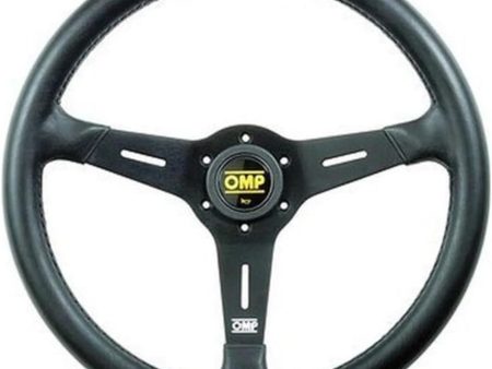 OMP Sand 380mm 3 Spokes Flat Steering Wheel [Off-Road] Polyurethane Black Online Hot Sale