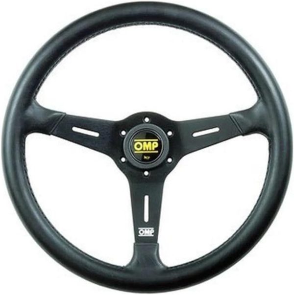 OMP Sand 380mm 3 Spokes Flat Steering Wheel [Off-Road] Polyurethane Black Online Hot Sale