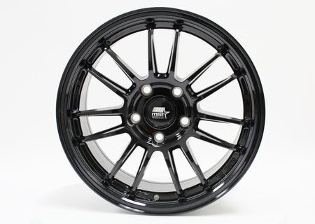 MST MT45 Wheels (16x7.0 5x114.3 +35 Offset) Glossy Black or Matte Bronze w Bronze Machined Lip For Sale