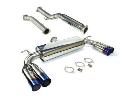 ISR Exhaust Hyundai Genesis Coupe 2.0T (09-16) ST Series Catback w  Blue Burnt Tips For Discount